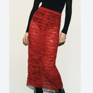 Zara sheer lace skirt